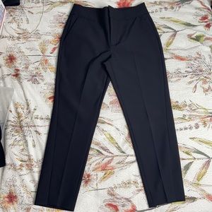 Zara Ankle Length w/ Ankle Slit Black Work Pants sz 6